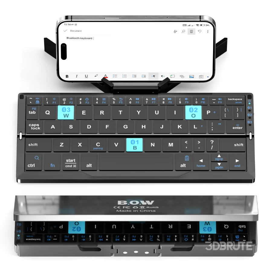 Bluetooth Keyboard Foldable Image 2
