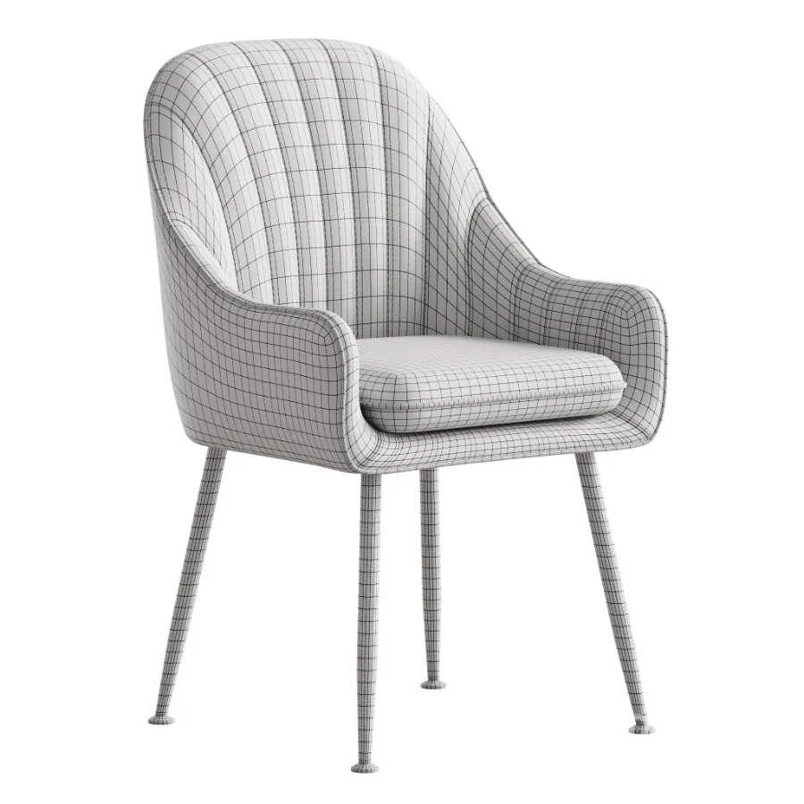 Scandinavian Style Metal Dining Chair Image 7