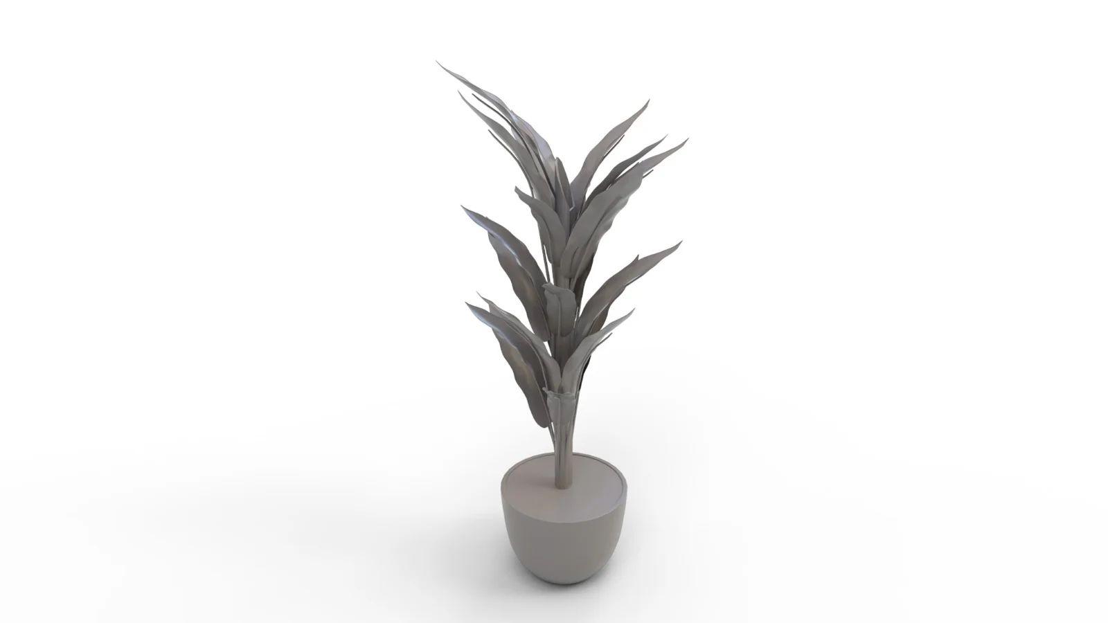 Banana Leaf Tree in Planter Image 1