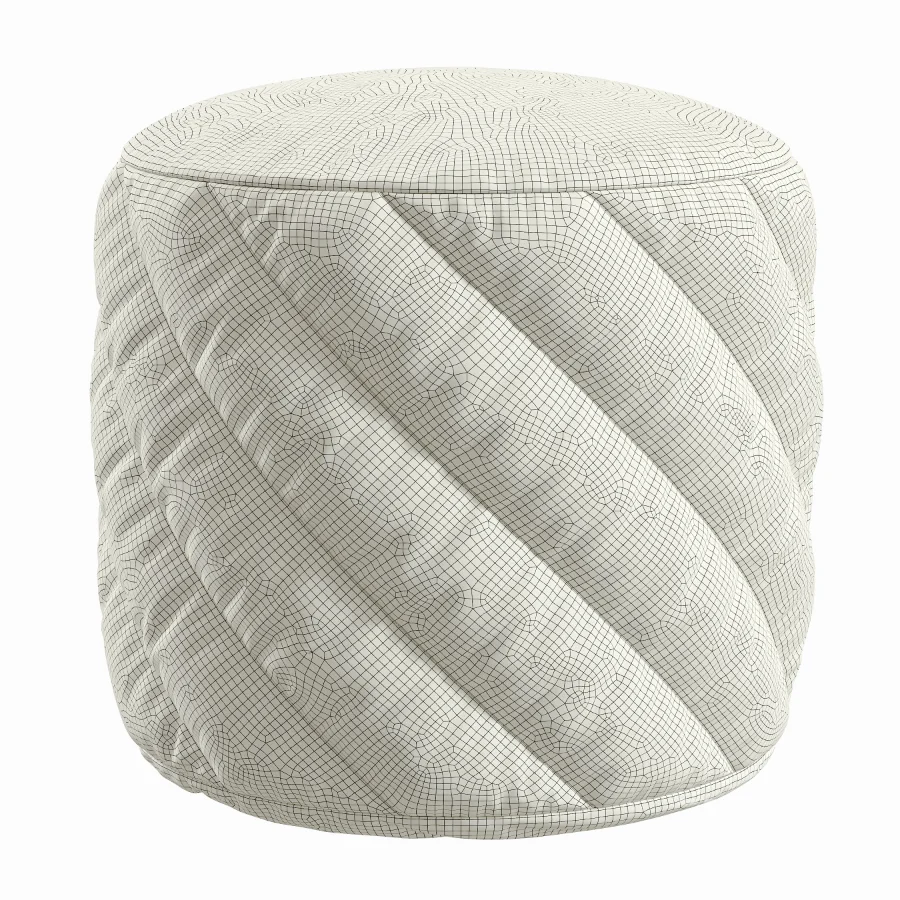 Leather Pouf Image 3