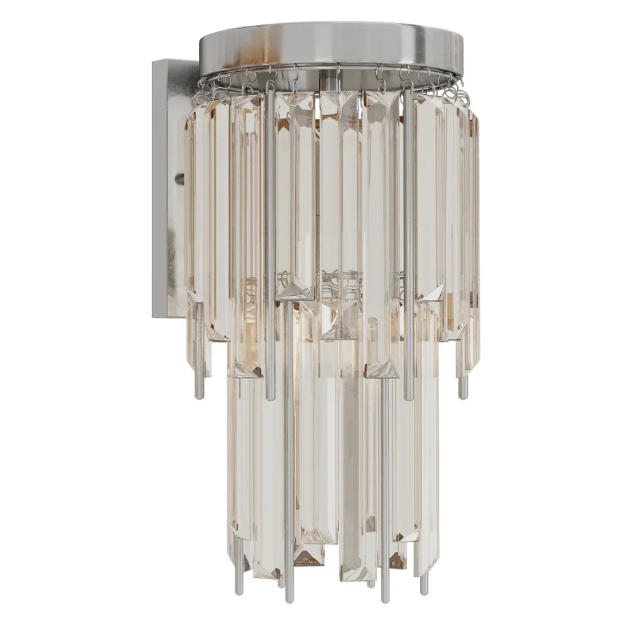Athean Light Glam Brass Crystal Wall Sconce Image 3