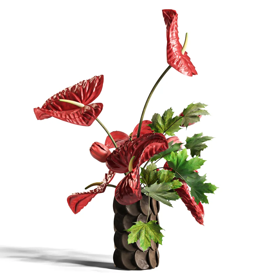 Burgundy Anthurium Arrangement 60 Image 2