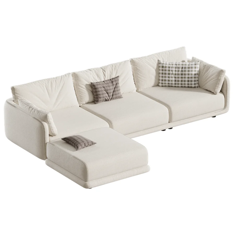 Naples Modular Upholstered Chaise L-Sectional Image 2