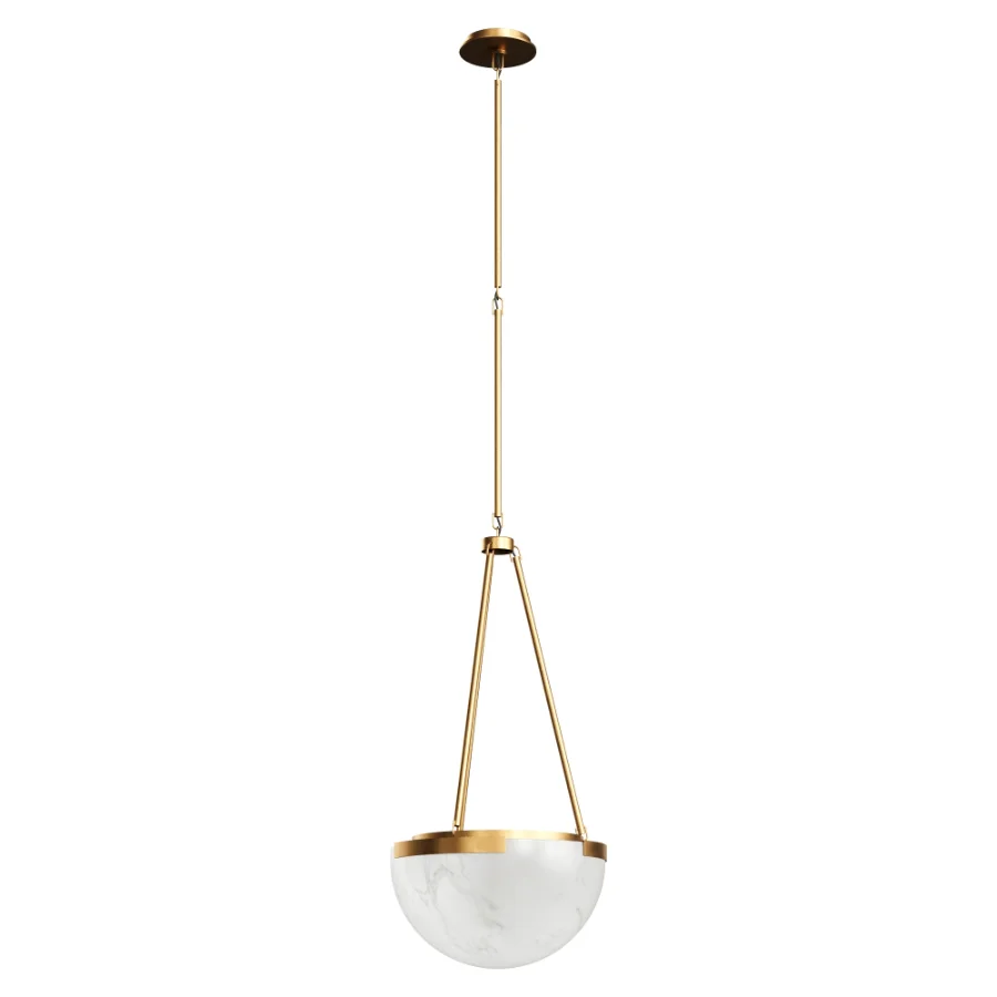 Melange Small Elongated Alabaster Pendant by Visual Comfort Image 7