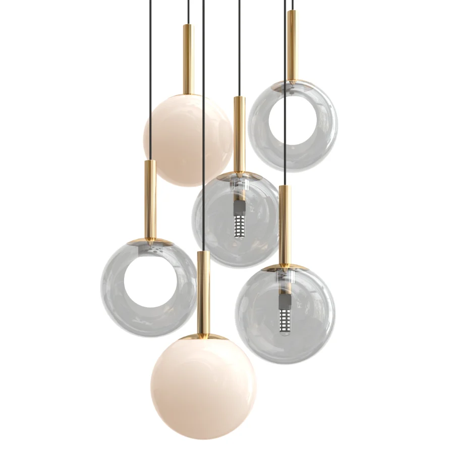 Glass ball pendant lamp Image 1