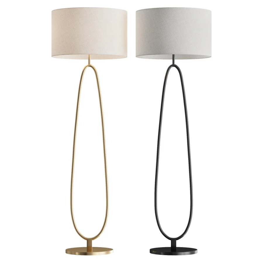 Uttermost Tordin Antique Brass Metal Floor Lamp Image 1