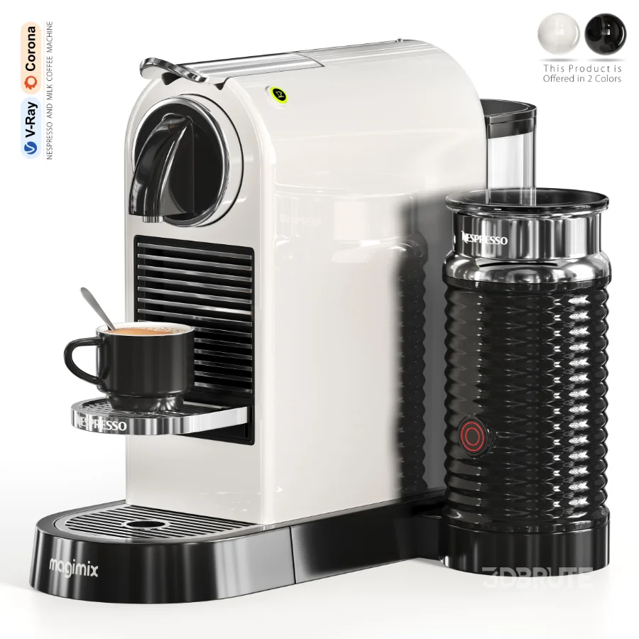 Nespresso and Milk Coffee Machine Image 1