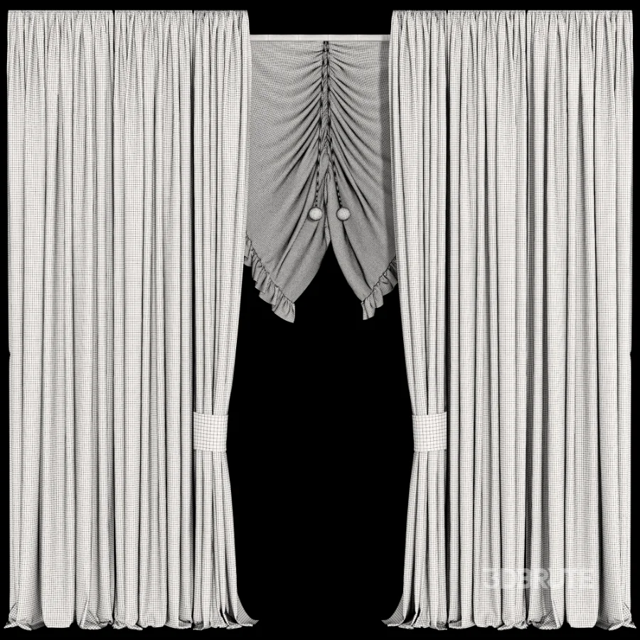 Silk and Cotton Curtain Set 121 Image 7