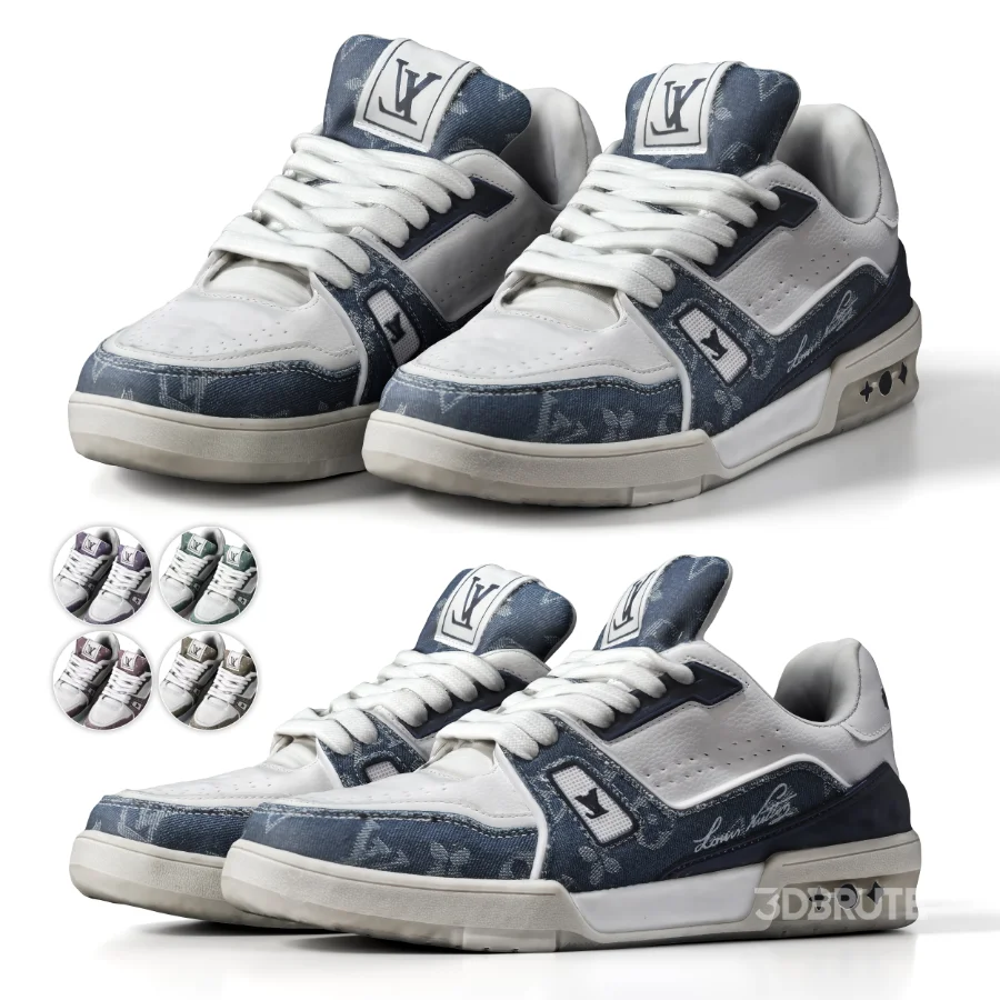 Minimal Sneakers with Denim Design Image 1