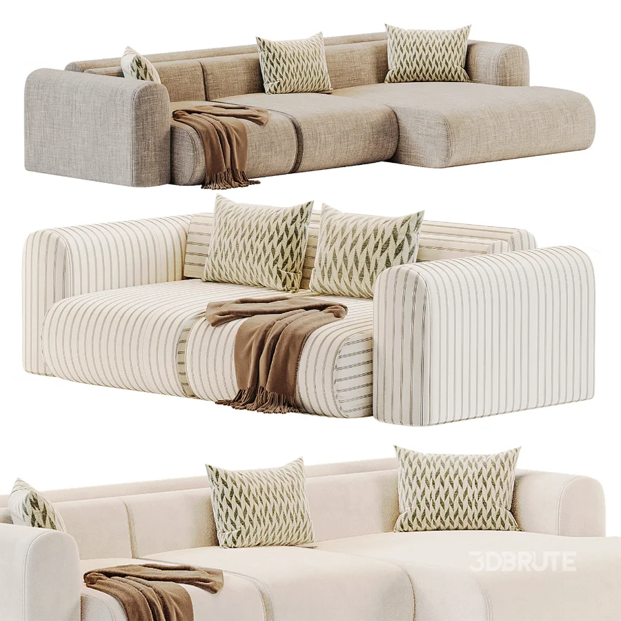 Modular sofa Mail3 Bucle Silver Image 6