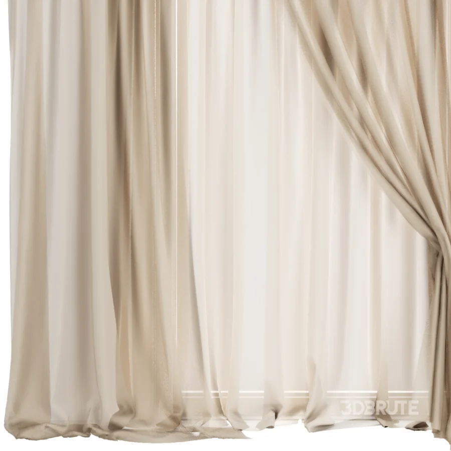 Silk and Cotton Curtain Set 120 Image 2