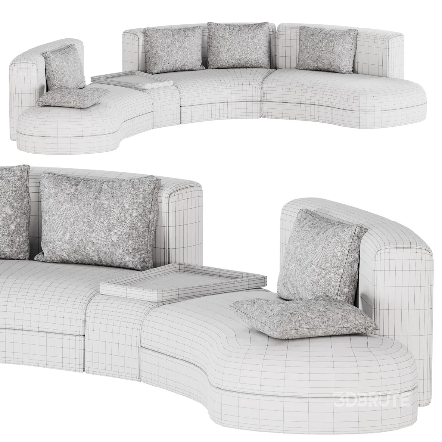 Modular curved sectional Sofa Image 2