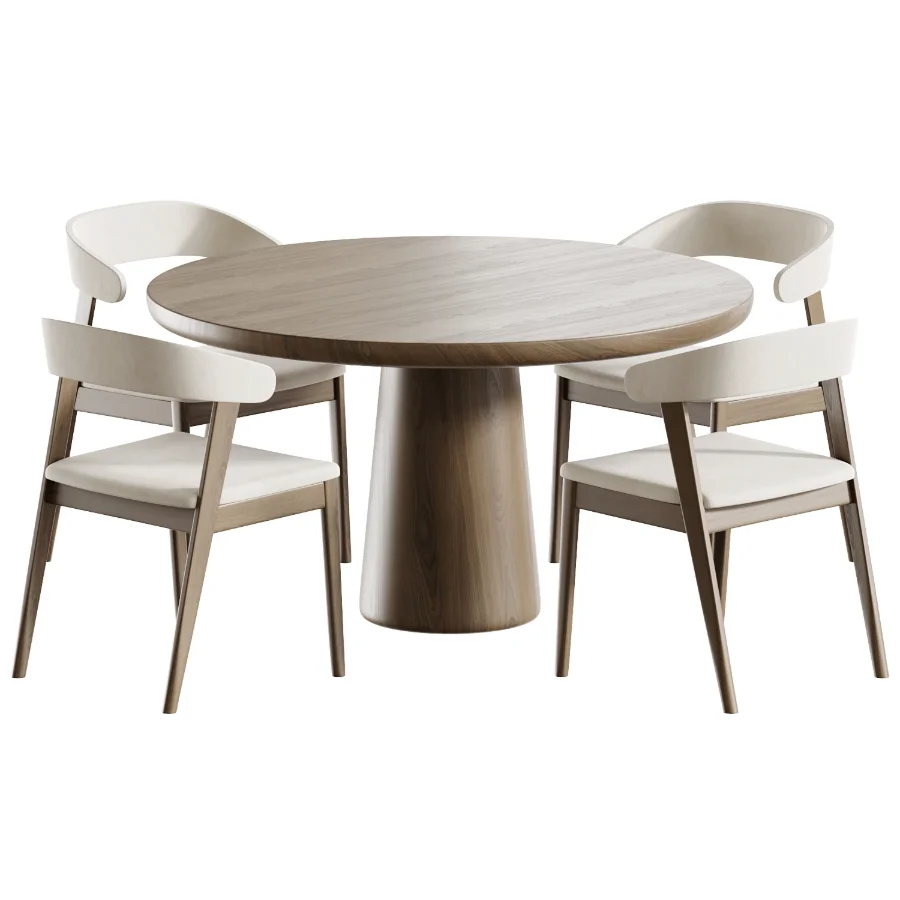 Wooden kitchen chair and Dining table Makoto Image 1
