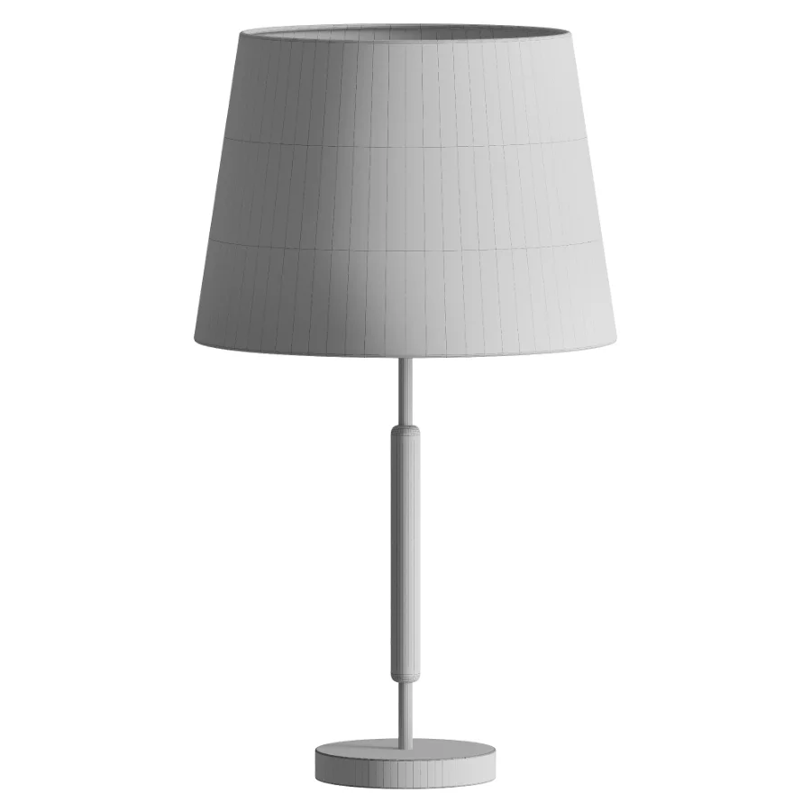 Contemporary Retro Brass Fabric Cylinder Table Lamp Image 3