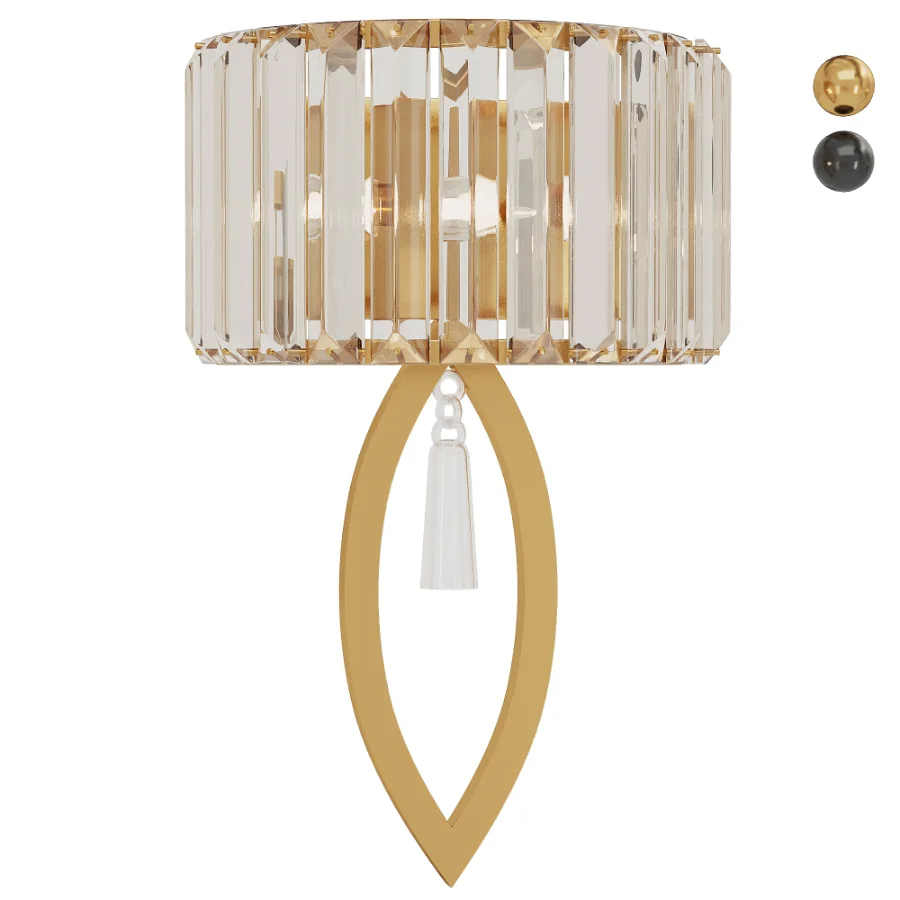 Wall Sconces Modern Gold Crystal Wall Light Image 1