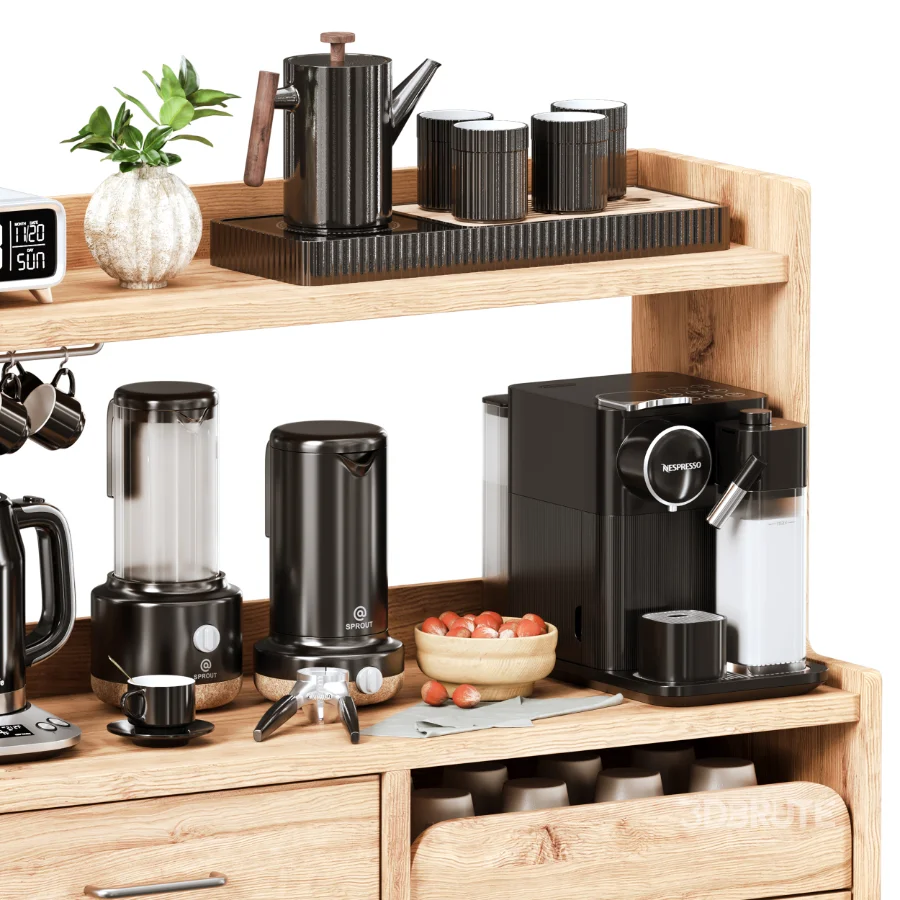 Kitchen Set & Wood Sideboard Image 5