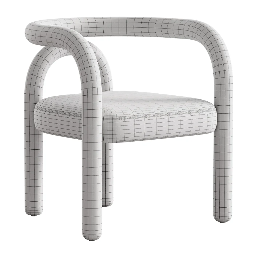 Modern Design Armless Open Back Chairs Fabric Dining Chairs Image 7