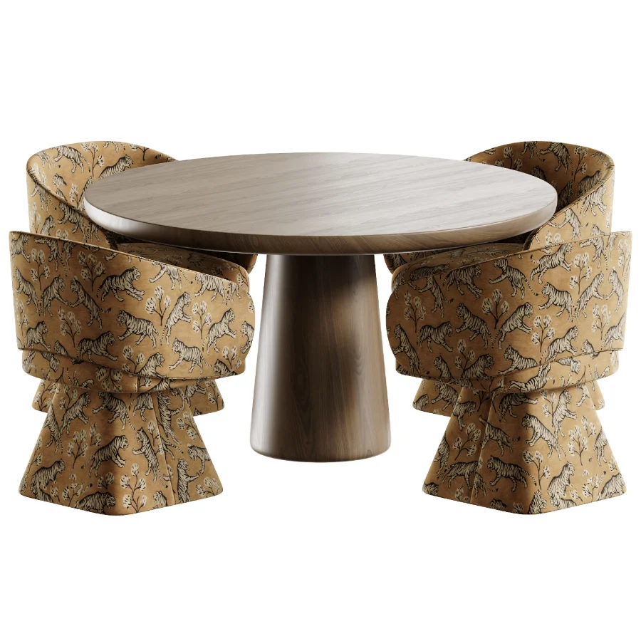Milan swivel chair and Makoto dining table Image 1