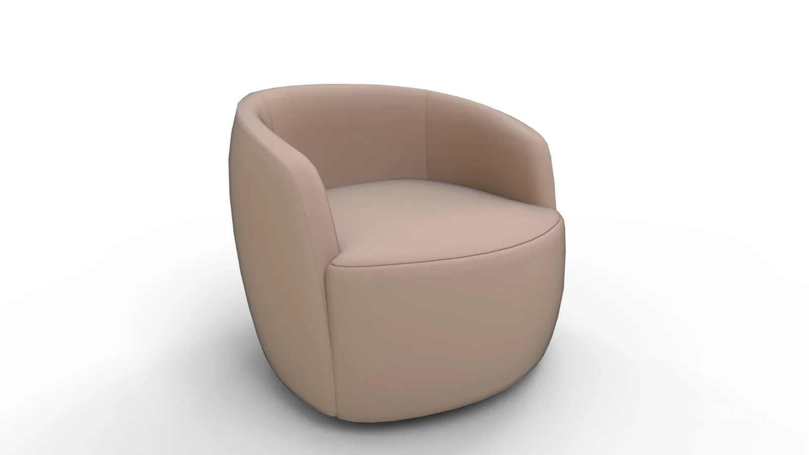 Tub Swivel Chair Sand Velvet Image 7