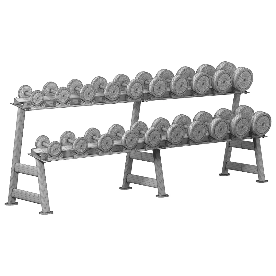 Mirafit_Rubber_Dumbbell_Set Image 7