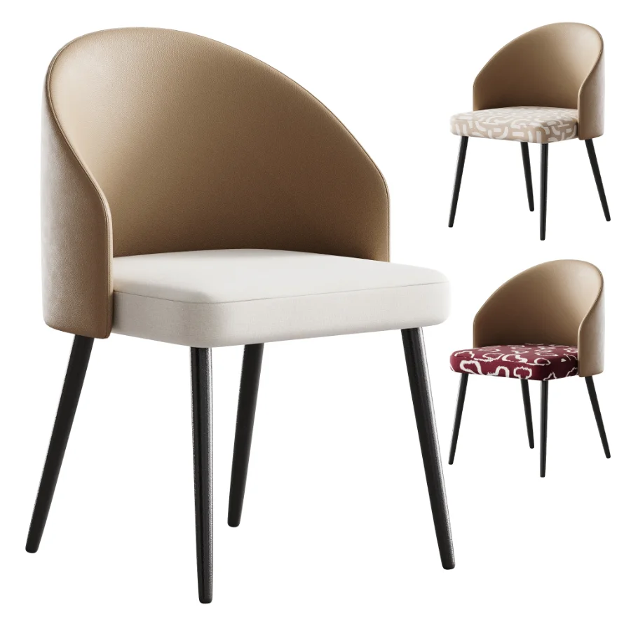 Simple Arm Chair with Upholstered Seat Image 1