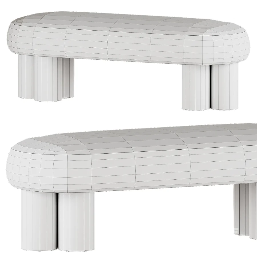 Estelle Stone Cream Ottoman Image 1