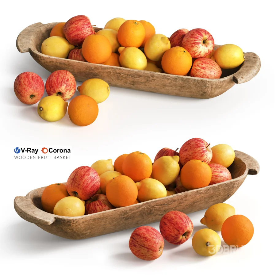 WOODEN FRUIT BASKET Image 1