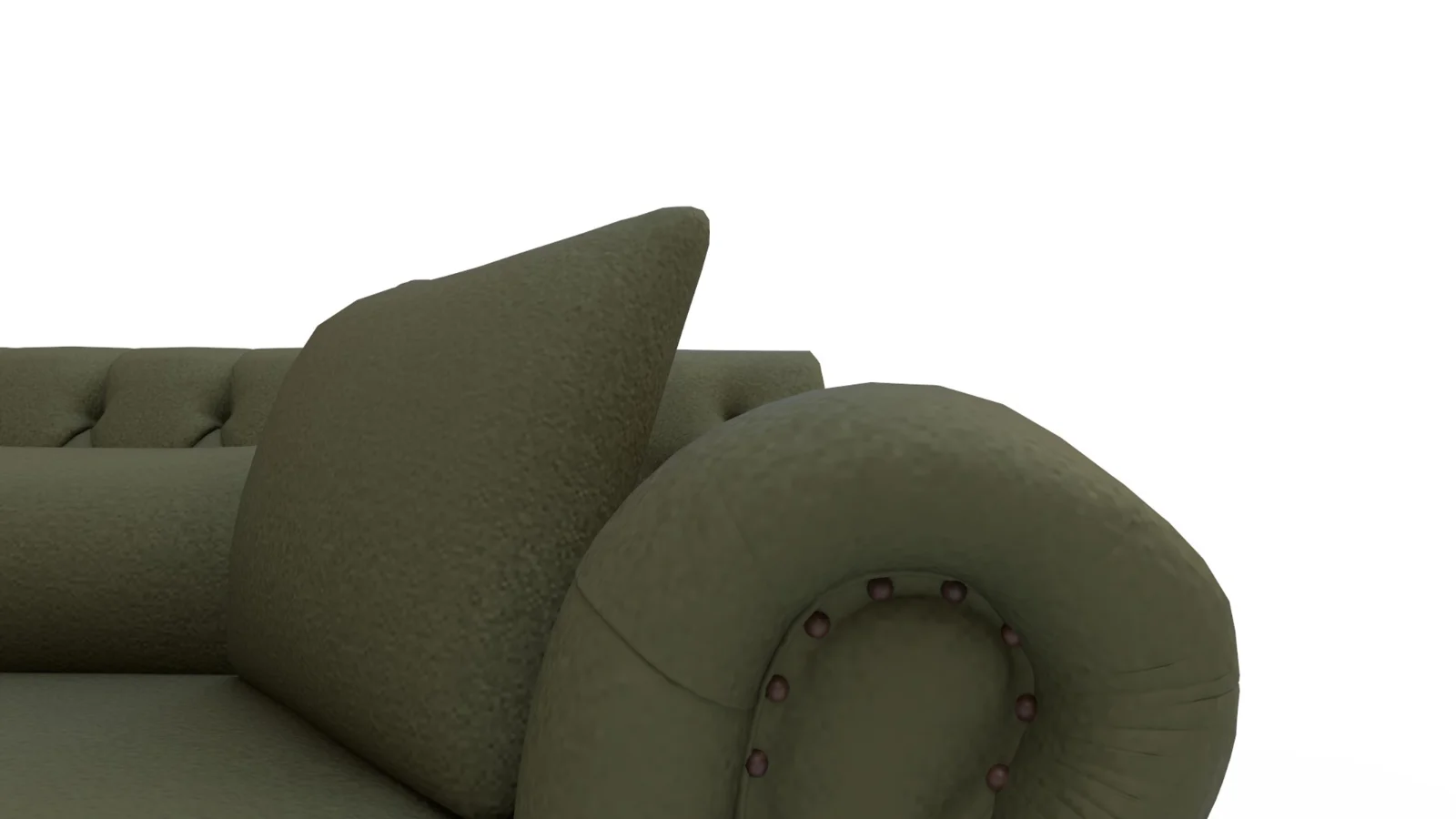 Eva Green Velvet Sofa Image 1