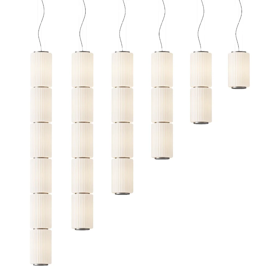 Column Ivory Vertical Pendant Lamp Image 5