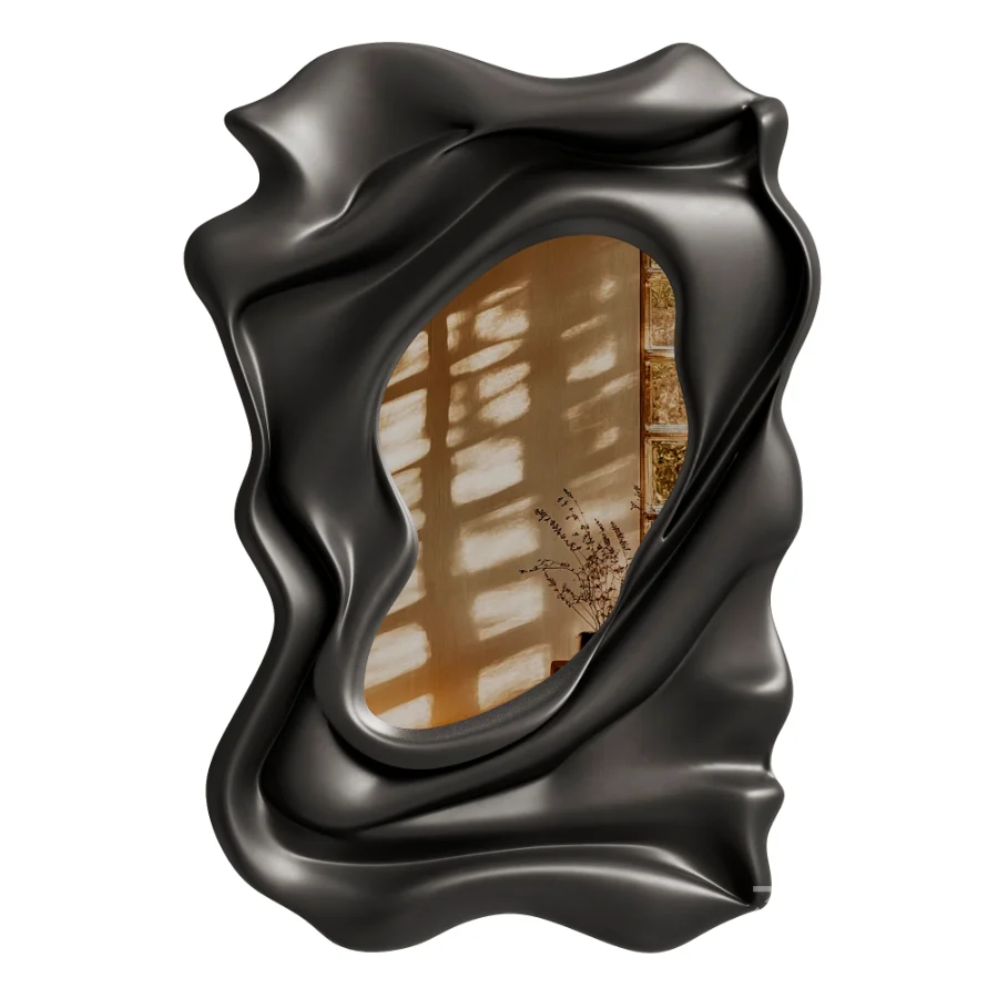 Ondula Wavy Fluid Wall Mirror Image 2