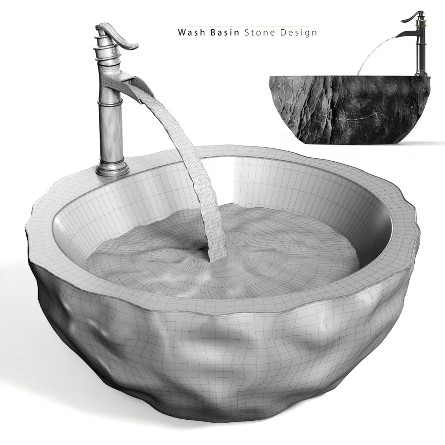 Wash Basin Stone Design Image 4