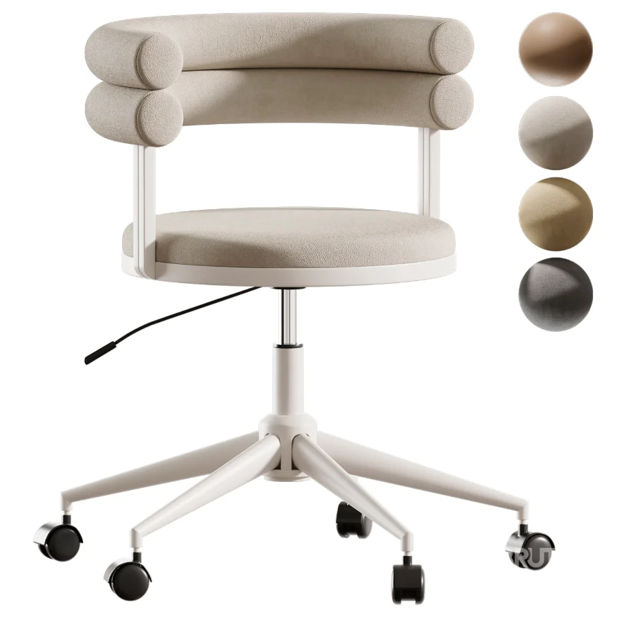 Ponty light gray office chair Image 1