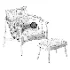 Crosshatch Chair and Ottoman - Thumbnail 8