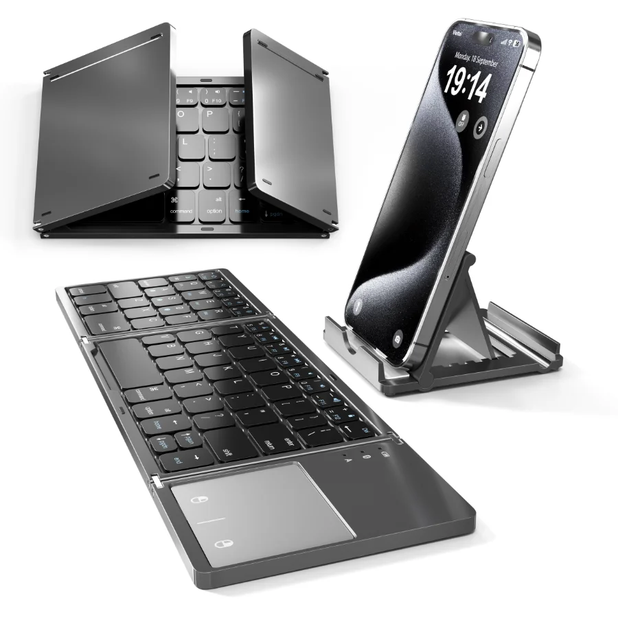 Portable Wireless Bluetooth Folding Keyboard Image 5