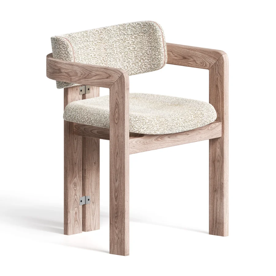 CHAIR With Solid Curved Wooden Structure Image 4