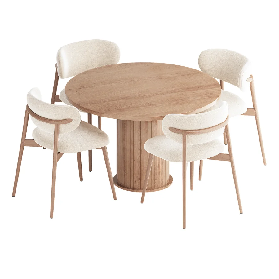Ferrara Round Extendable Dining Chair and Table Image 6