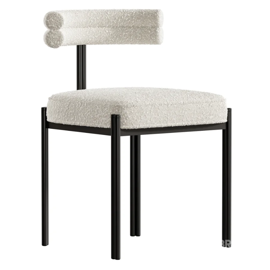 Industrial Velvet Dining Room Chair Image 3