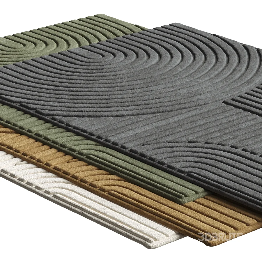 Embossed arches tufted rug Image 4