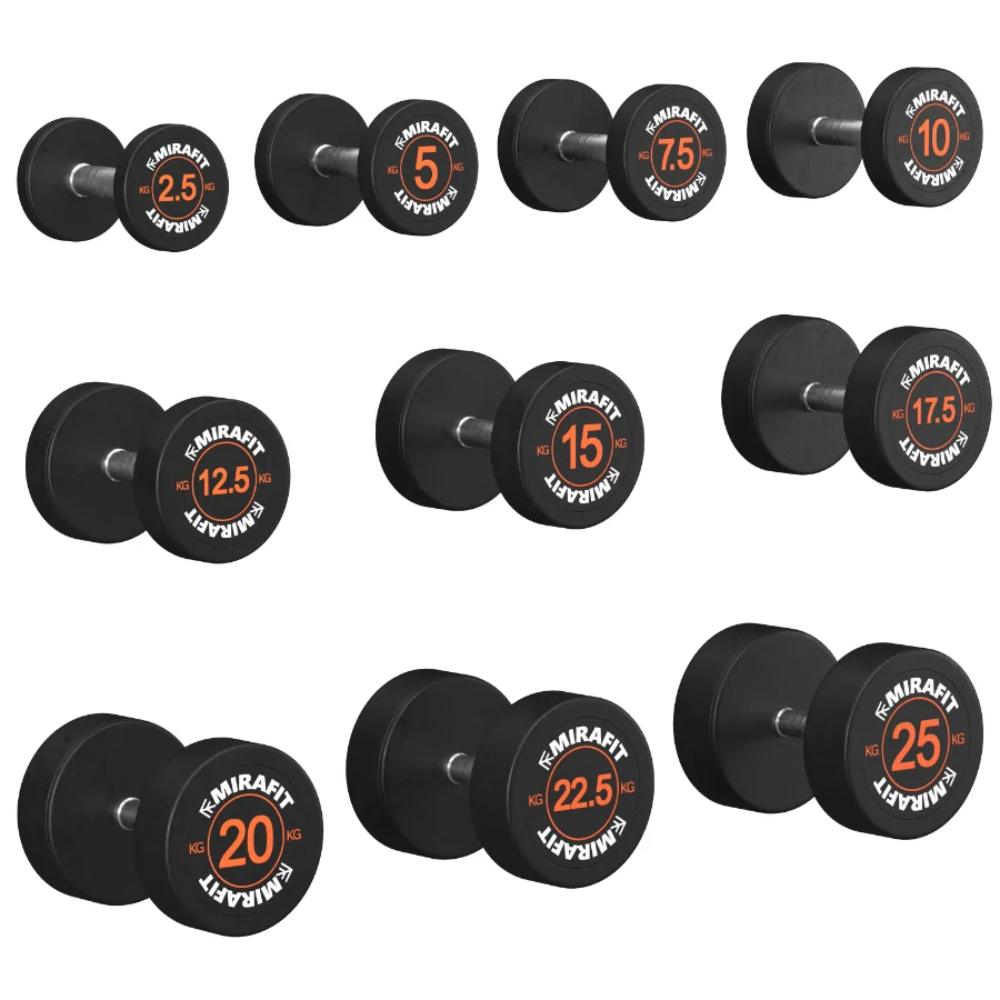 Mirafit_Rubber_Dumbbell_Set Image 6