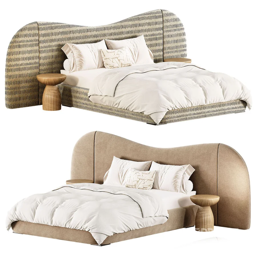 Lulu and Georgia Gladys Extended Headboard Platform Bed Image 2