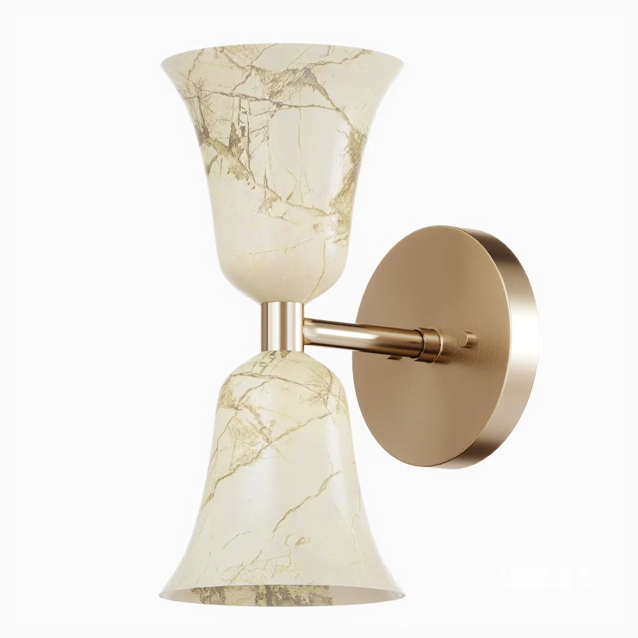 Brass Hourglass Sconce Image 1