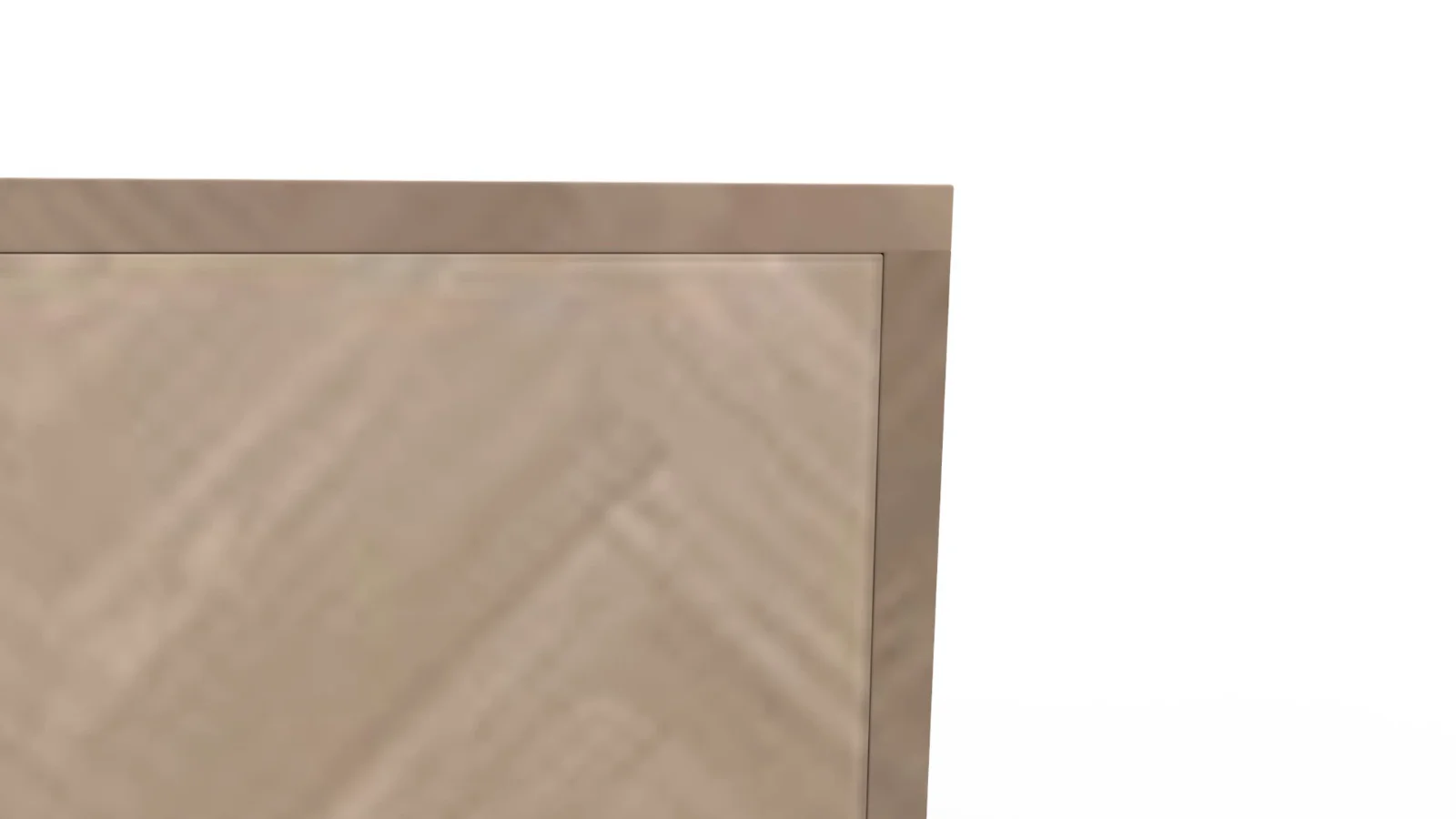 Herringbone Wood Accent Storage Cabinet With 2 Doors Image 1