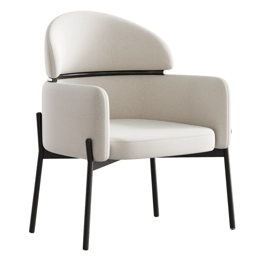 Simple Padded Arm Chair with Arms Image 5