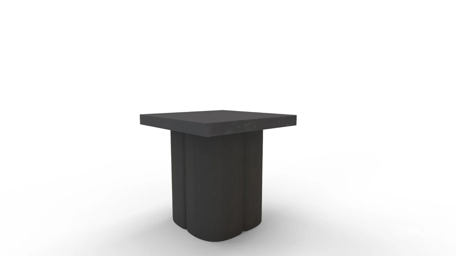 Kayla Black Concrete Side Table Image 8