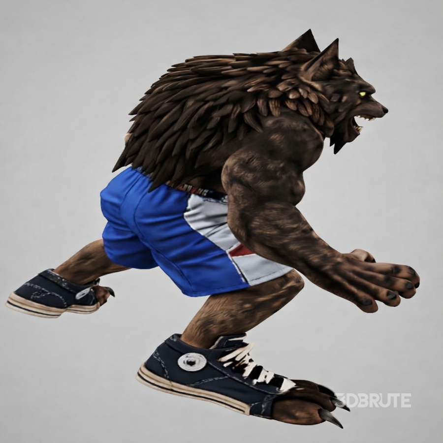 Realistic Muscular Werewolf Monster Image 7