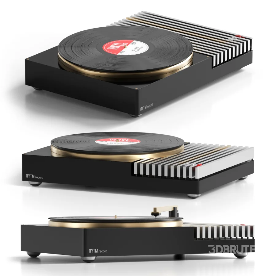RYTM Modern Metalic Record Player Image 2