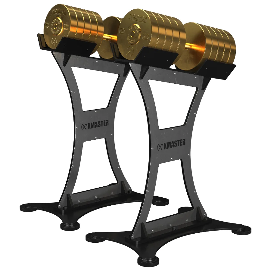 350lb_Customized_Gold_Dumbbells Image 5