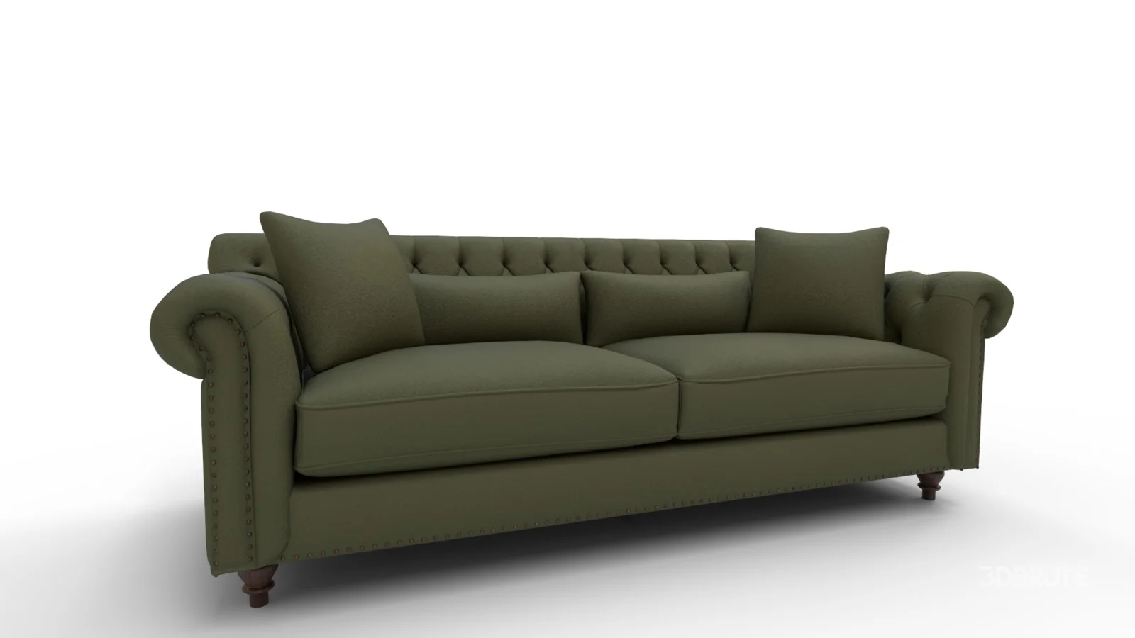 Eva Green Velvet Sofa Image 3