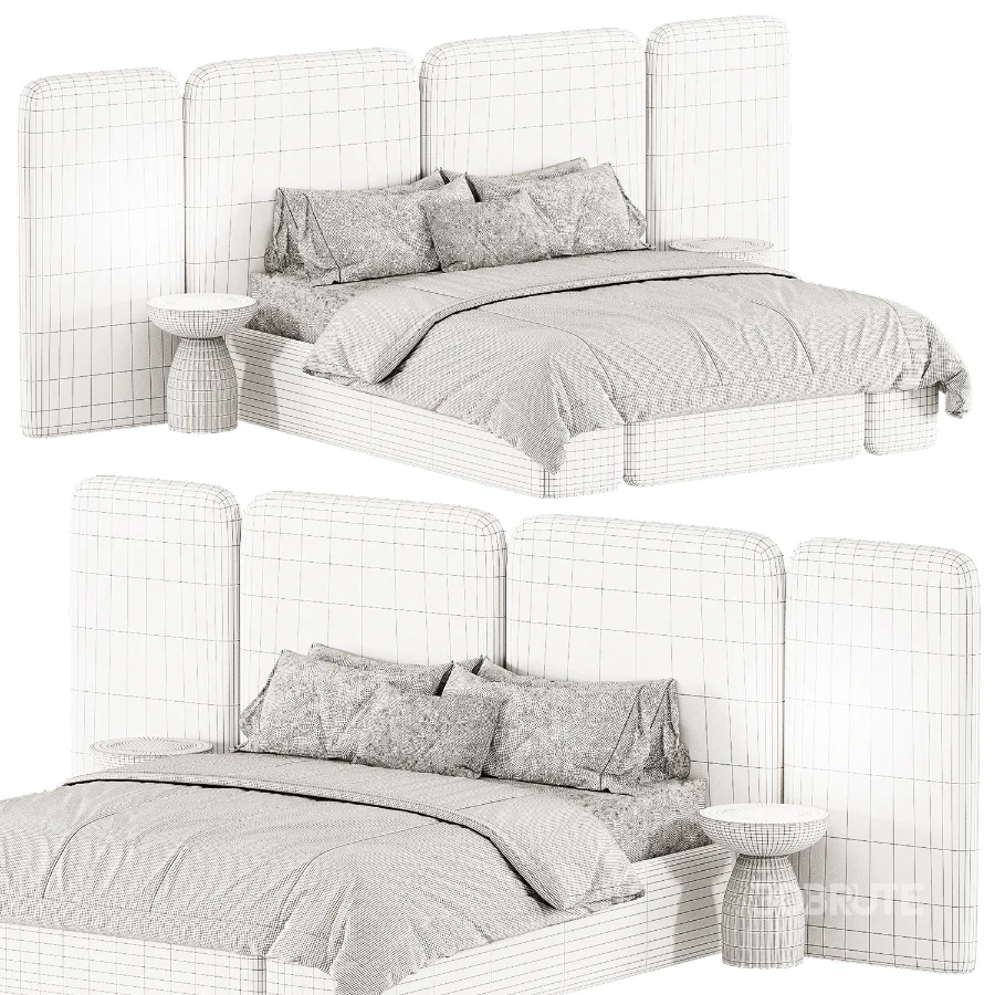 Arcadia Warm Ivory Queen Bed Image 4