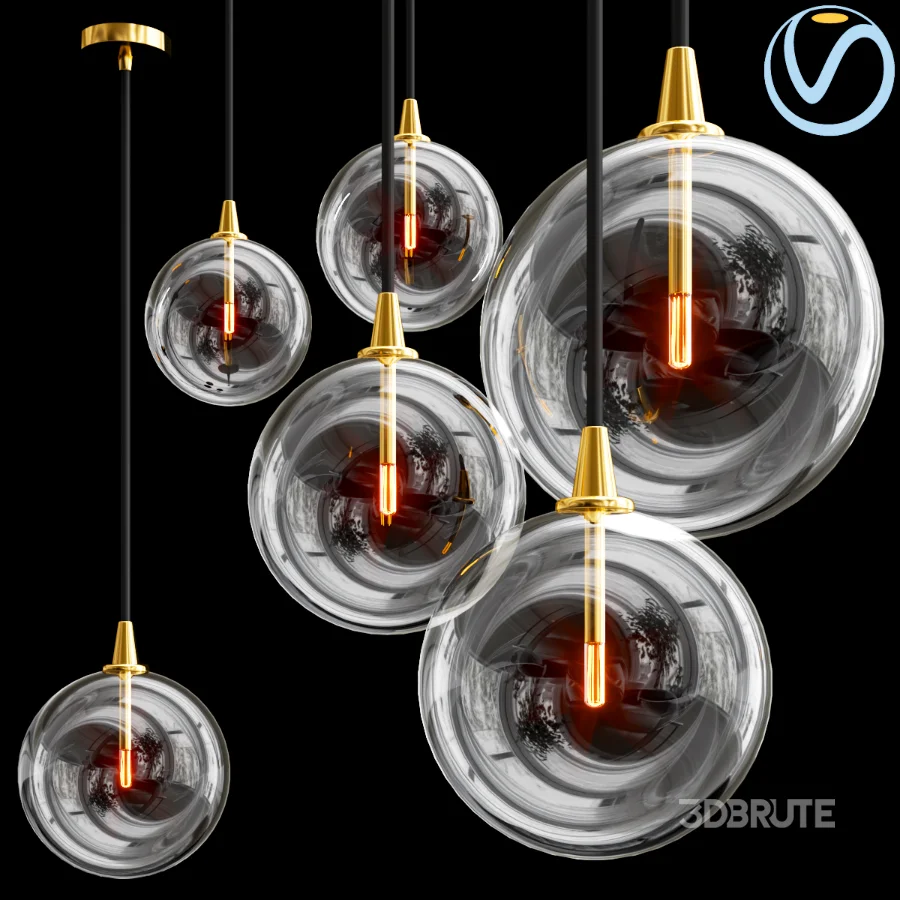 GLASS GLOBE PENDANT LAMP Image 3
